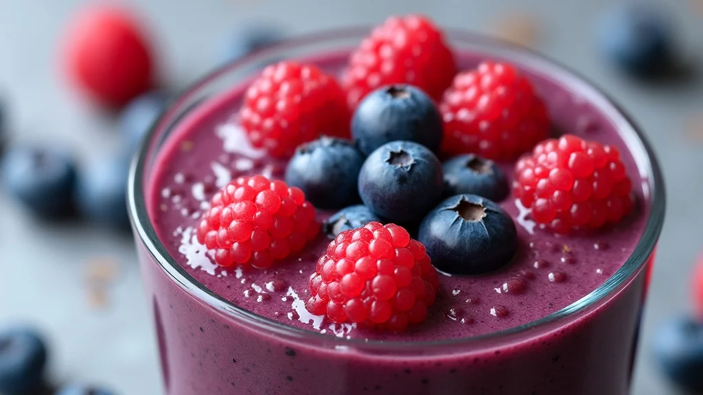 This image shows a bowl of vibrant acai berries with toppings, illustrating a simple look at their health benefits.