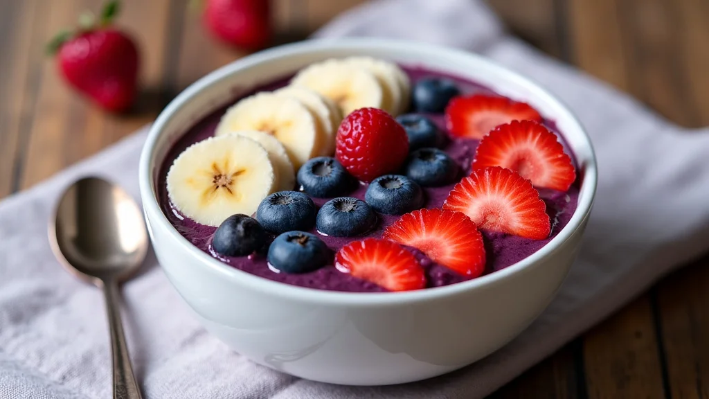 The image shows a vibrant acai bowl, prompting the question: Are Acai Bowls Unhealthy? Let's Find Out.