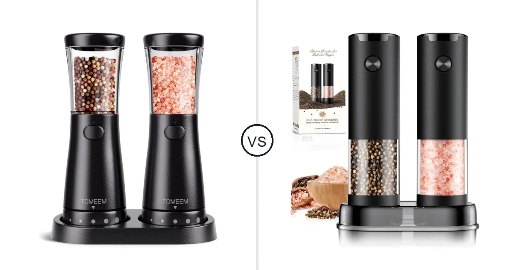 Comparison of TOMEEM Electric Salt and Pepper Grinder Set and ioion Electric Salt and Pepper Grinder Set