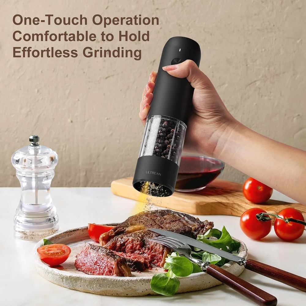 Ultrean Electric Salt and Pepper Grinder Set