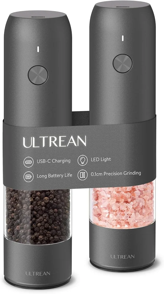AMOSA Electric Salt and Pepper Grinder Set