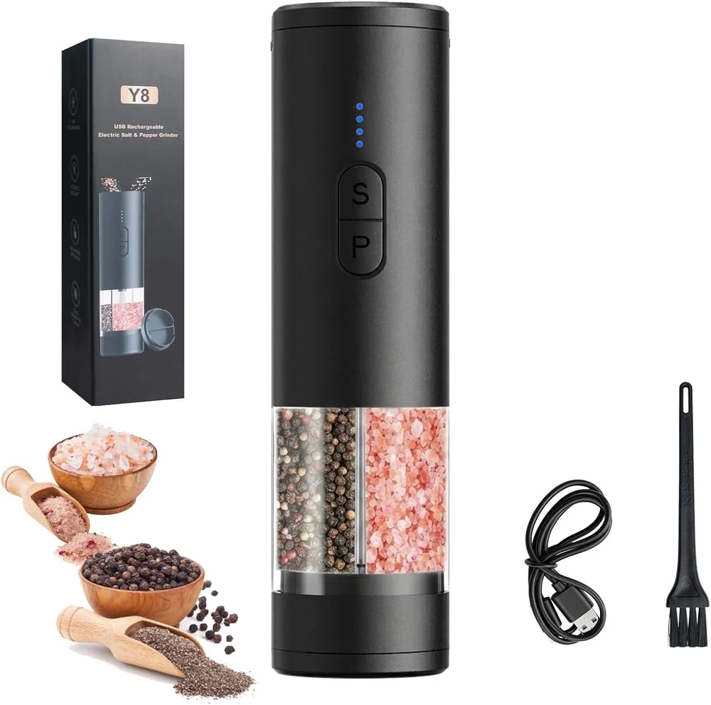 AMOSA Electric Salt and Pepper Grinder Set