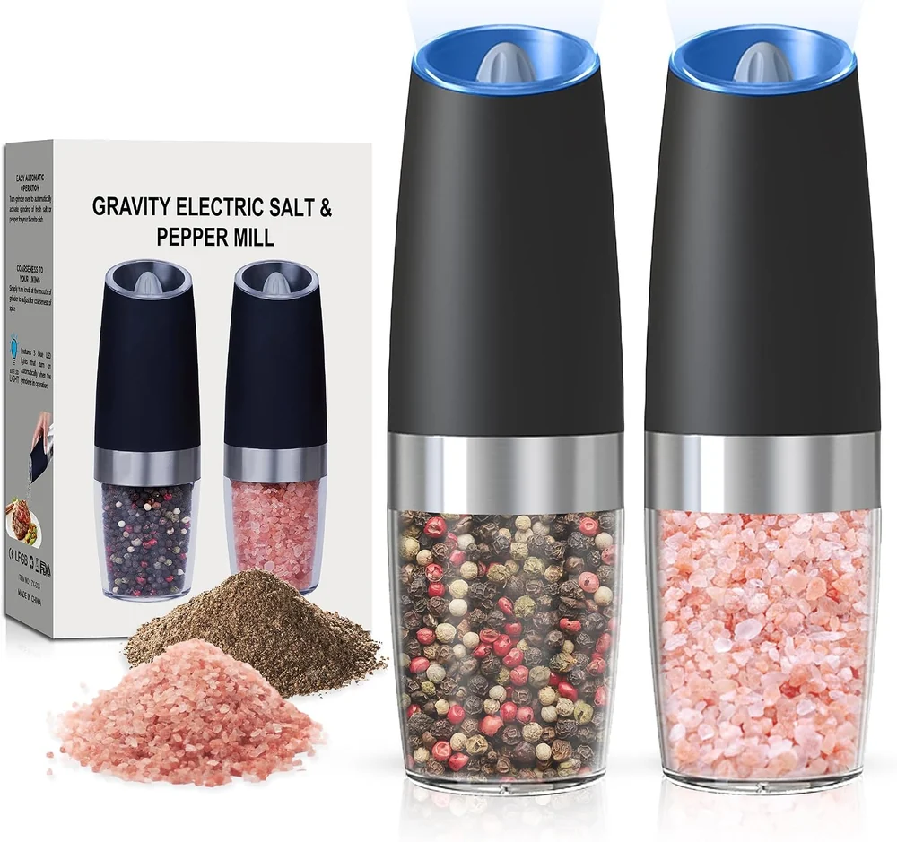 CIRCLE JOY Gravity Electric Salt and Pepper Grinder